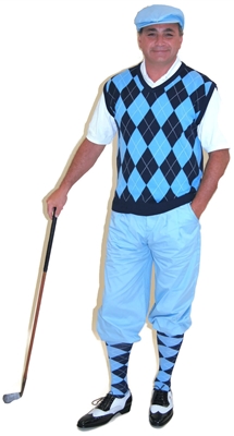 Mens Saratoga & Navy Golf Knickers Golf Outfit